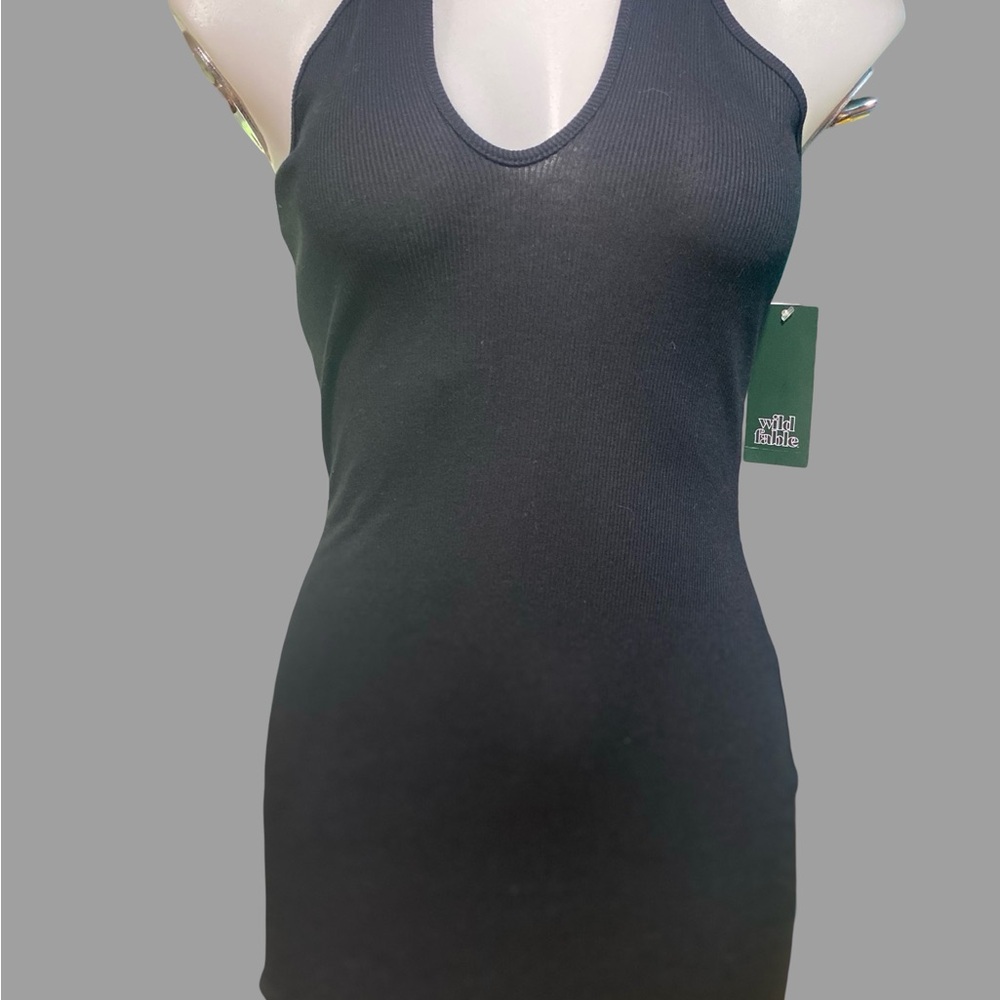 Wild Fable Black Ribbed Women's bodycon sundress